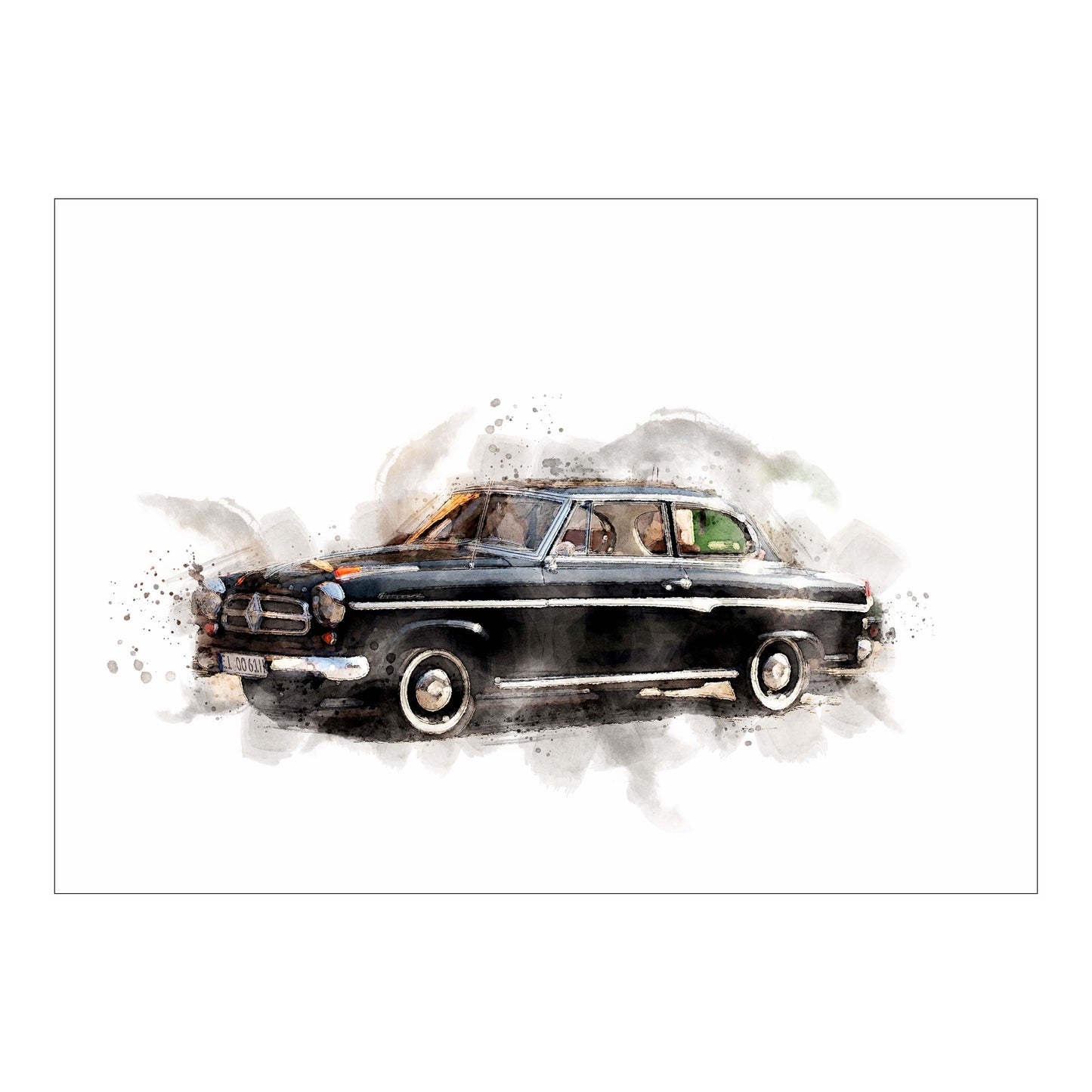Watercolor Car Painting