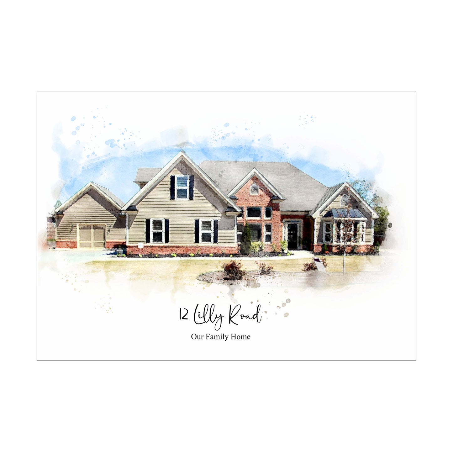 Watercolor House Painting
