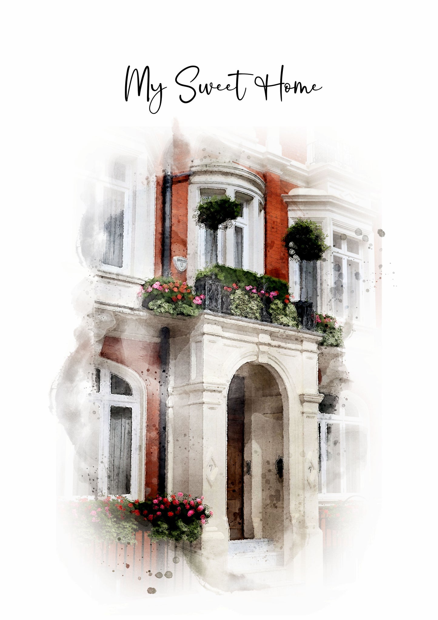 Watercolor House Painting