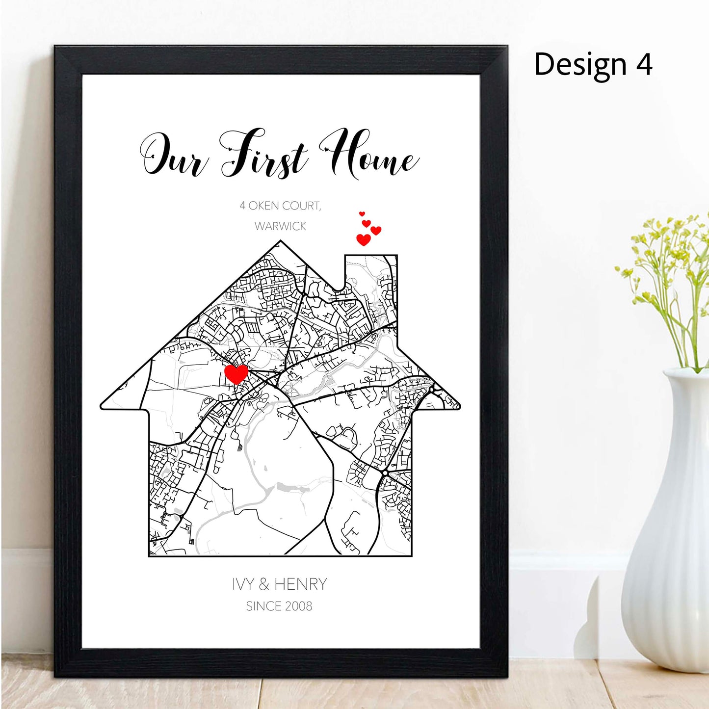 Home Map Poster Print