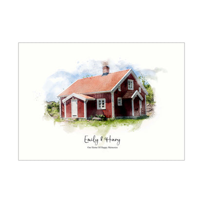 Watercolor House Painting