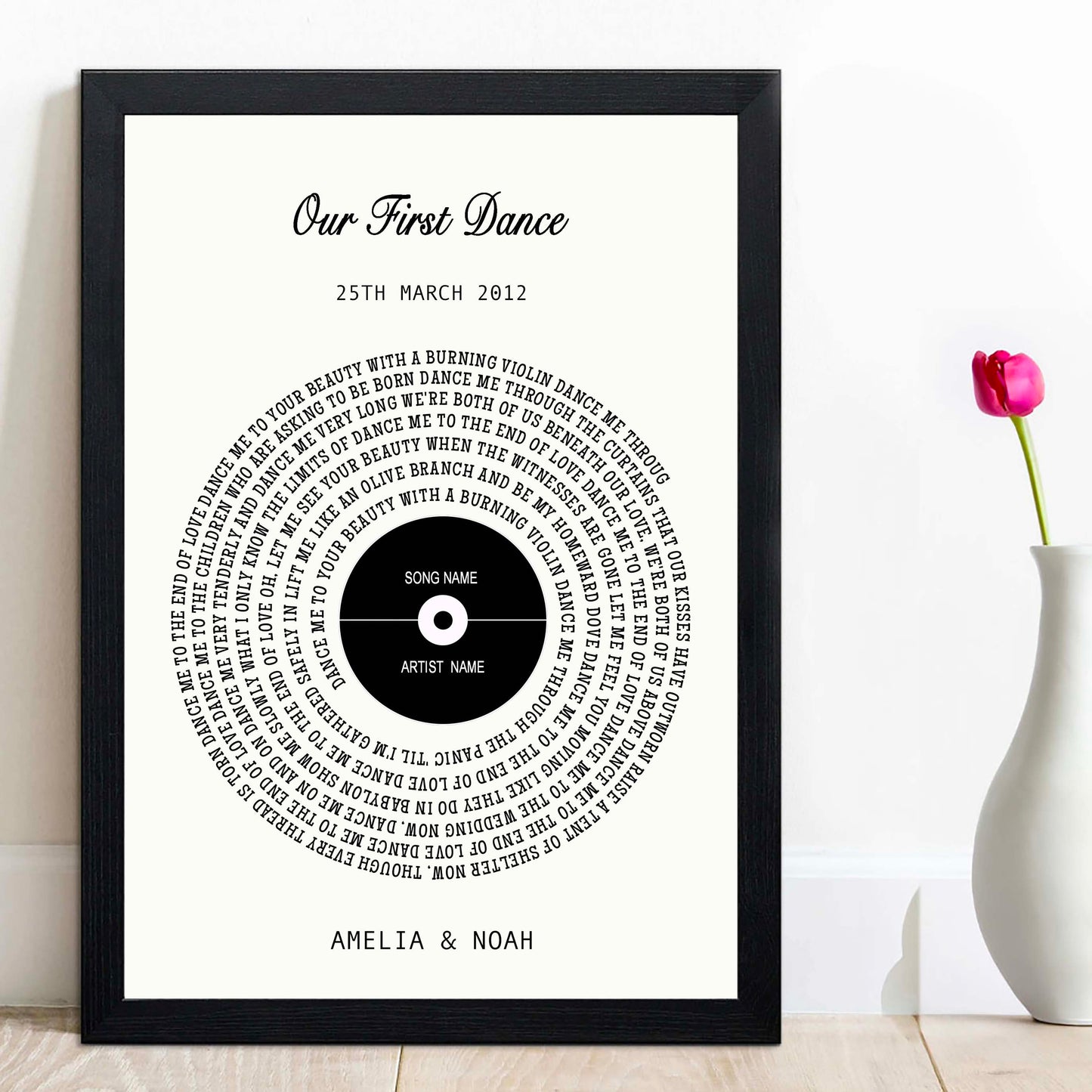 Custom Song Lyric Print