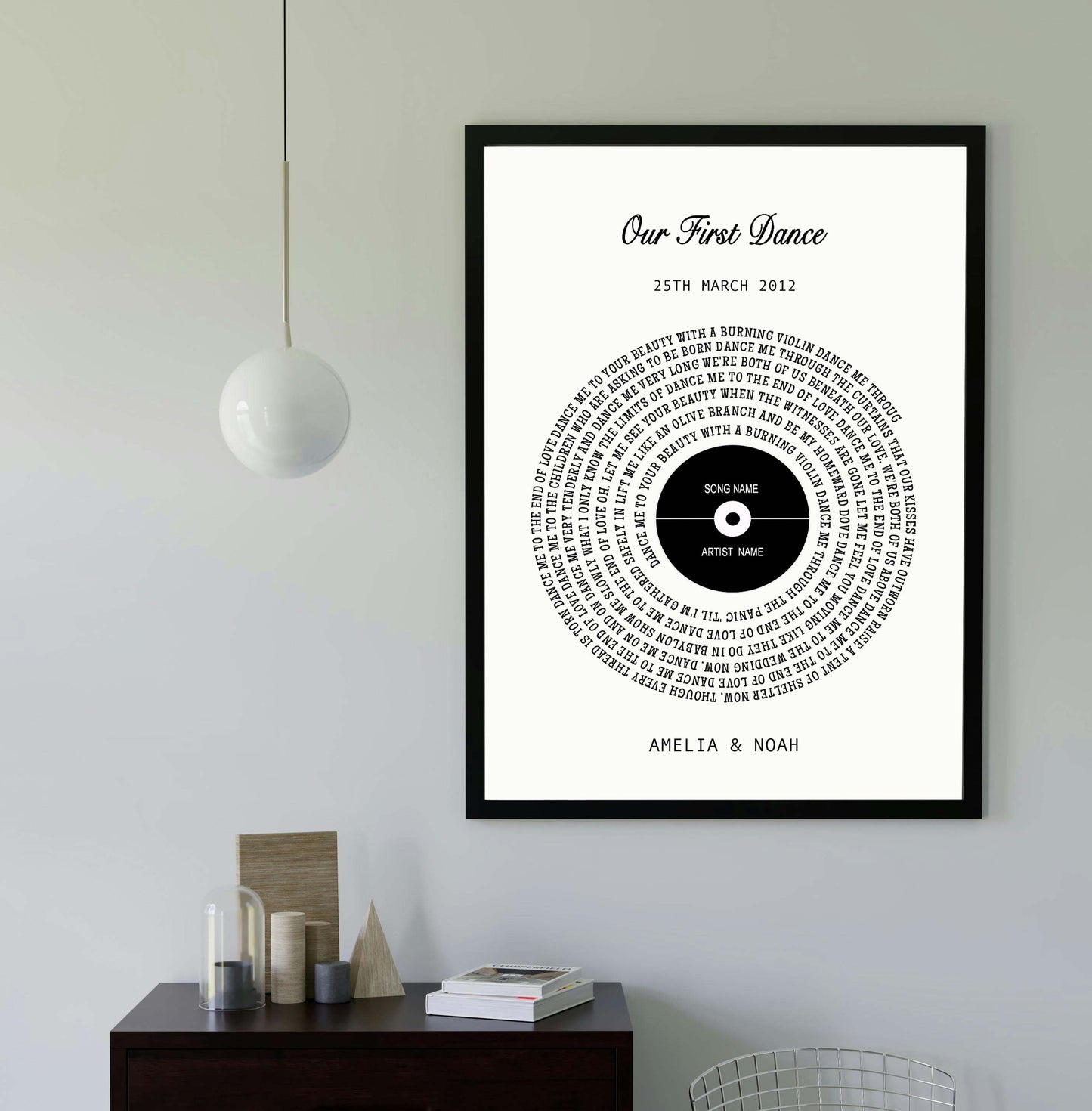 Custom Song Lyric Print